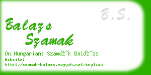 balazs szamak business card